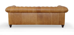 607-03 Louise Leather Chesterfield Sofa