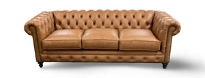 607-03 Louise Leather Chesterfield Sofa