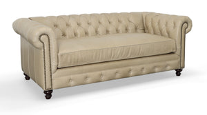 607-03 Louise Leather Chesterfield Sofa