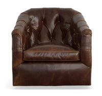 812 - Keystone - Leather Swivel Chair