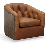 812 - Keystone - Leather Swivel Chair