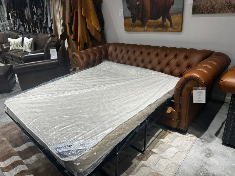 600 Club Leather Chesterfield Sleeper Sofa