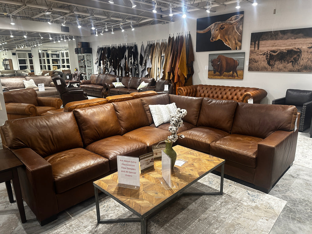 424 - Sectional - Heirloom Oak - Factory Outlet