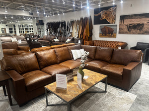 424 - Sectional - Heirloom Oak - Factory Outlet