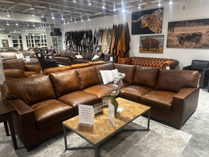 424 - Sectional - Heirloom Oak - Factory Outlet