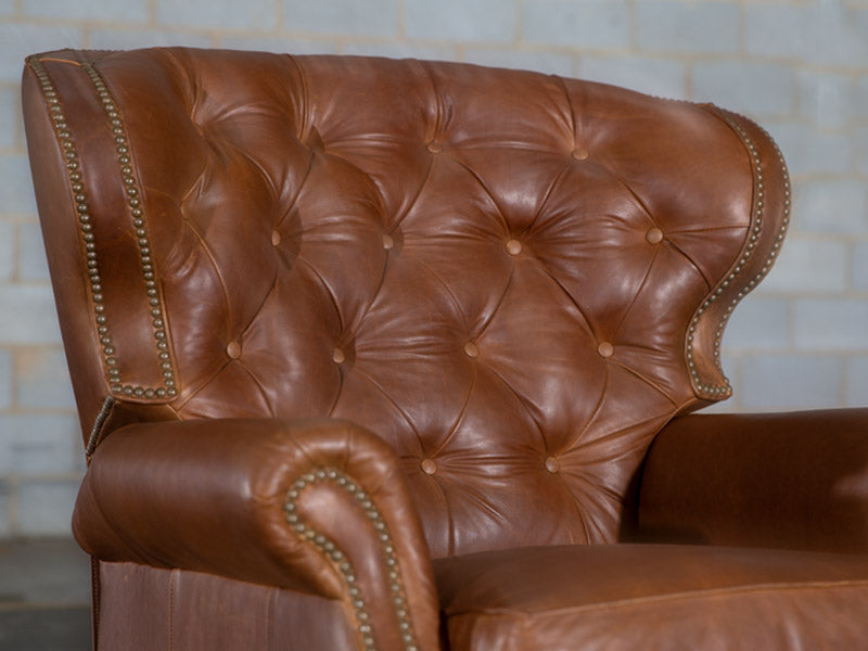 66-R1 Standish Leather Recliner