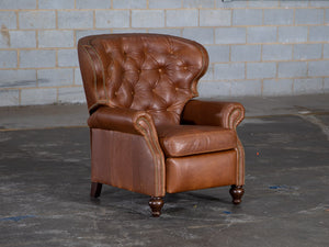 66-R1 Standish Leather Recliner