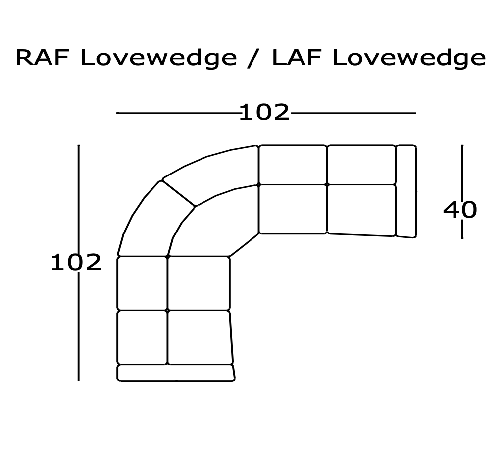 881- Love Wedge (Built in 2 Pc's)
