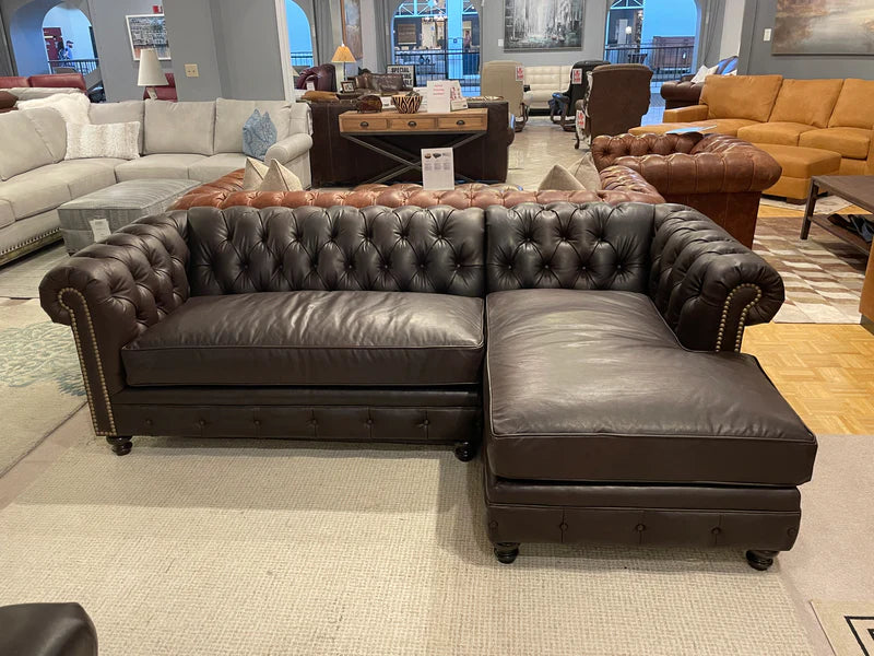 607 - Chesterfield with Chaise - Factory Outlet